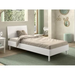 Enkeltseng i bøg 90 x 200 cm – Forrest, hvidlakeret