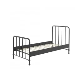 Enkeltseng metal 90 x 200 – Bronxx, sort