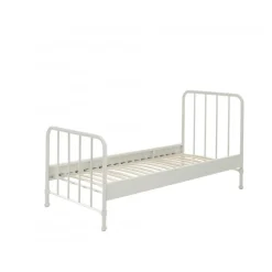 Enkeltseng metal 90 x 200 cm – Bronxx, hvid