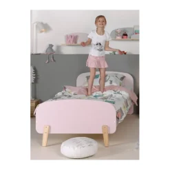 Enkeltseng til børn 90 x 200 cm – Kiddy, lyserød