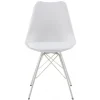Eris Spisebordsstol hvid med hvidt pulverlakeret ben