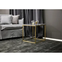 Estelle Bord - Brushed Messing og Grå