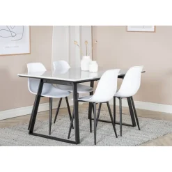 Estelle e Spisebordssæt - Sort og Hvid