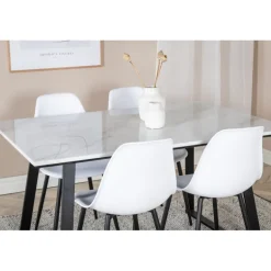 Estelle e Spisebordssæt - Sort og Hvid