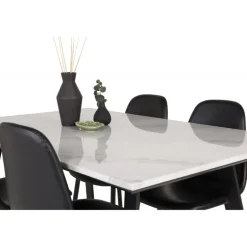 Estelle e Spisebordssæt - Sort og Hvid