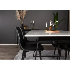 Estelle e Spisebordssæt - Sort og Hvid