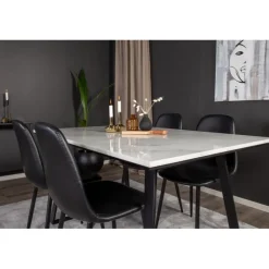 Estelle e Spisebordssæt - Sort og Hvid