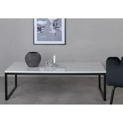Estelle Ægte hvid Marmor Sofabord - 120 x 60cm