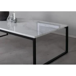 Estelle Ægte hvid Marmor Sofabord - 120 x 60cm