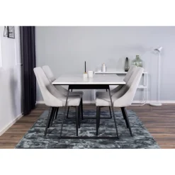 Estelle Marmor Spisestuesæt med 4 spisestole