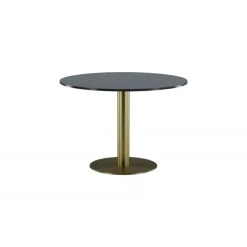 Estelle Rundt spisebord - Mørkegrå og Messing