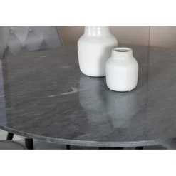 Estelle Rundt Spisebordssæt - Sort og Lysegrå