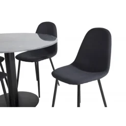 Estelle Rundt Spisebordssæt - Sort