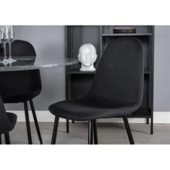 Estelle Rundt Spisebordssæt - Sort