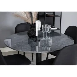 Estelle Rundt Spisebordssæt - Sort