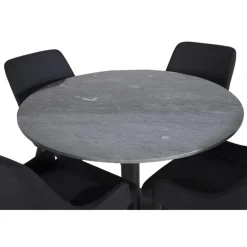 Estelle Rundt Spisebordssæt - Sort