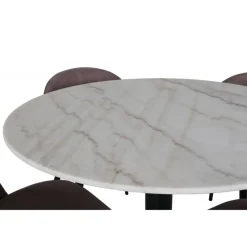 Estelle Rundt Spisebordssæt - Sort, Pink og Hvid