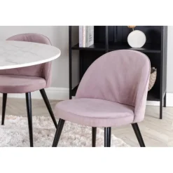 Estelle Rundt Spisebordssæt - Sort, Pink og Hvid