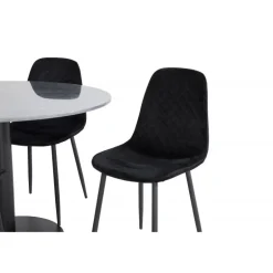 Estelle Rundt Spisebordssæt - Sort