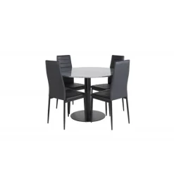 Estelle Rundt Spisebordssæt - Sort