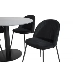Estelle Rundt Spisebordssæt - Sort