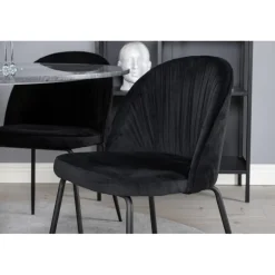 Estelle Rundt Spisebordssæt - Sort