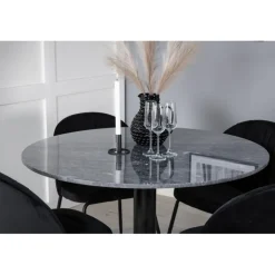 Estelle Rundt Spisebordssæt - Sort