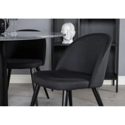 Estelle Rundt Spisebordssæt - Sort