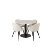 Estelle Rundt Spisebordssæt - Beige, Sort og Hvid