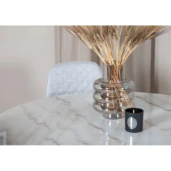 Estelle Rundt Spisebordssæt - Sort Grå og Hvid