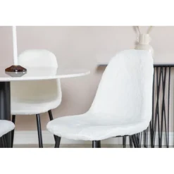 Estelle Rundt Spisebordssæt - Sort og Hvid