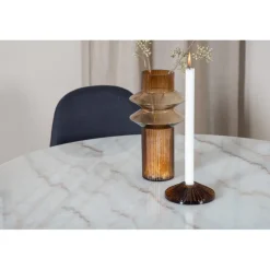 Estelle Rundt Spisebordssæt - Sort og Hvid