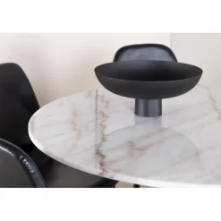 Estelle Rundt Spisebordssæt - Sort og Hvid