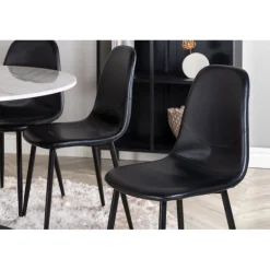 Estelle Rundt Spisebordssæt - Sort og Hvid