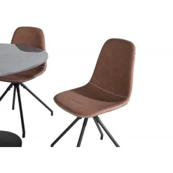 Estelle Rundt Spisebordssæt - Sort og Brun