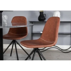 Estelle Rundt Spisebordssæt - Sort og Brun