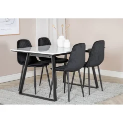 Estelle Spisebordssæt - Sort og Hvid