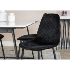 Estelle Spisebordssæt - Sort og Hvid