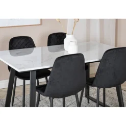 Estelle Spisebordssæt - Sort og Hvid