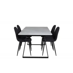 Estelle Spisebordssæt - Sort og Hvid