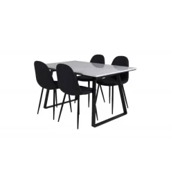 Estelle Spisebordssæt - Sort og Hvid