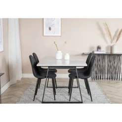 Estelle Spisebordssæt - Sort og Hvid