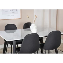 Estelle Spisebordssæt - Sort og Hvid