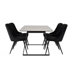 Estelle Spisebordssæt - Sort og Hvid