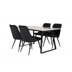 Estelle Spisebordssæt - Sort og Hvid