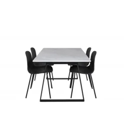 Estelle Spisebordssæt - Sort og Hvid