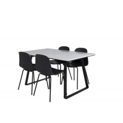 Estelle Spisebordssæt - Sort og Hvid