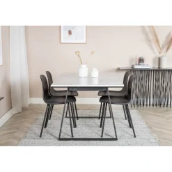 Estelle Spisebordssæt - Sort og Hvid