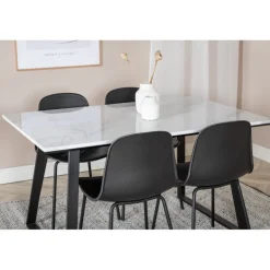 Estelle Spisebordssæt - Sort og Hvid