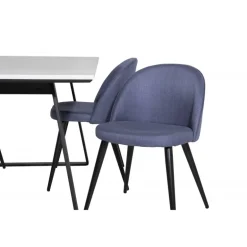 Estelle Spisebordssæt - Sort, Blå og Hvid